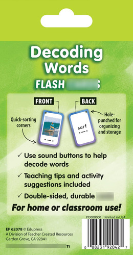 Tarjetas Flash De Palabras Para Decodificación Medianas