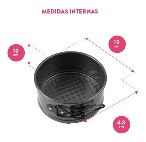 Imagen 8 de 10 de Molde Desmontable Redondo 10 Cm X 3 Wilton Titanweb