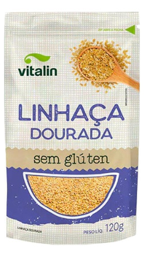 Kit 2x: Linhaça Dourada Sem Glúten Vitalin 120g