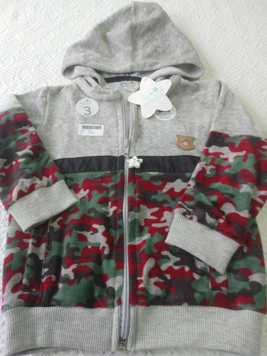 Conjunto Campera Camuflada Y Pantalón Bebe Luz De Estrellita