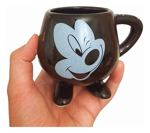 Taza / Mate Con Patitas Ceramica Mickey Mouse