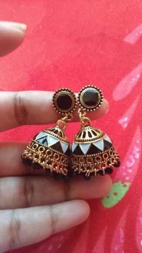 Aretes Mujer Turco Largos Dama Piercing Colgantes Obscuro