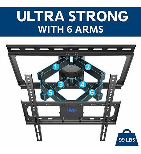 Imagen 9 de 10 de Soporte Para Tv Articulado Para 40 A 55 Pulgadas Led, Oled O