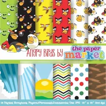 Comprar Papeles Fondos Digitales Angry Birds - Imprimible Candy Etc