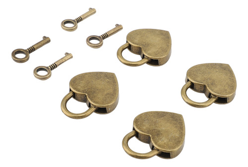 Conjunto De Chaves Heart Lock, 4 Conjuntos De Cadeado Decora