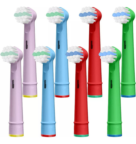 8 Pcs Cabezale Repuesto Cepillo Niños Compatible Oralb Braun