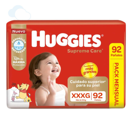 Huggies Supreme Care pañales XXXG 92 unidades