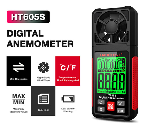 Medidor De Voo Anemometer Air Drone Para Medidor De Velocida
