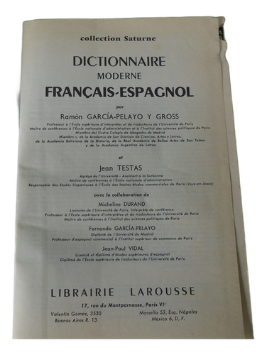 Dictionnaire Francais Espagnol - Espagnol Francais Larousse