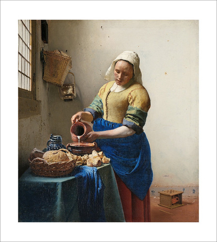Lamina Fine Art La Lechera Vermeer 51x55 Cm Myc Arte