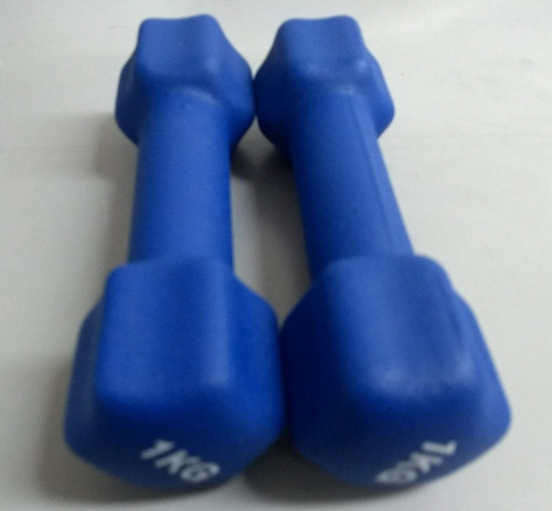 Imagen 1 de 3 de Mancuernas Par 1 Kgs Cada Una Cubiertas Gym Pesas Aerobics