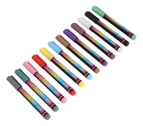 Bolígrafo De Esmalte De Uñas, 12 Unidades, Varios Colores, A