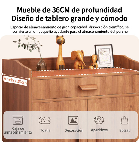 Bufetera Parota Cajoner Credenz Semiabiert 1cajón2puertas Marrón