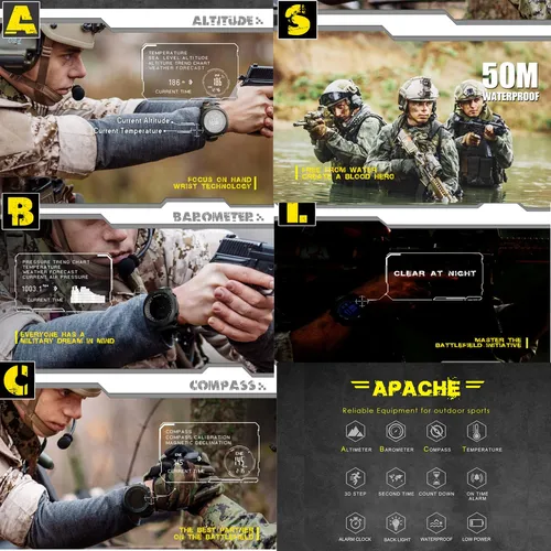 North Edge Reloj Militar Reloj Táctico Reloj De Supervivenci