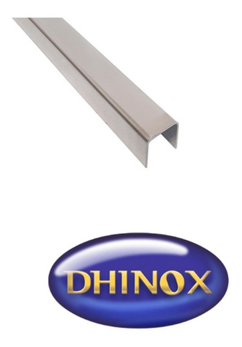 Imagen 3 de 6 de Listel Perfil Acero Brillante 20x10x1000mm Dhinox Canto