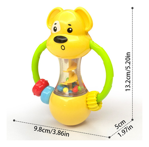 Juguetes De Educación Temprana De Goma Suave Para Bebés Color Amarillo