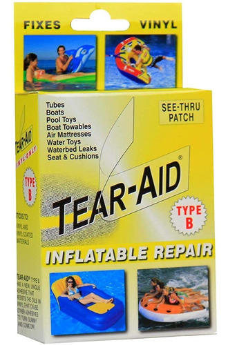 Tear-aid Vinilo Inflable Juego De Reparación, Caja Amarilla 