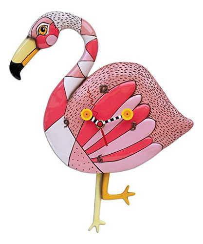 Allen Designs Flamingo Crazy Legs - Reloj De Pendulo