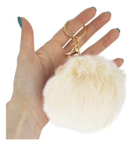 Llaveros Pompon Peluche 9cm X 12 Unidades - Varios Colores.