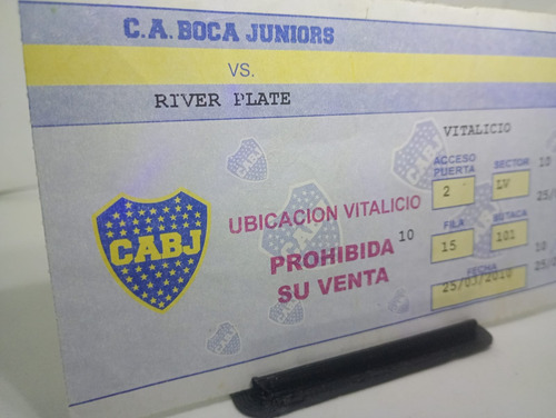 Antigua Entrada De Fútbol Boca Vs River ( Coleccion ) (Usado)