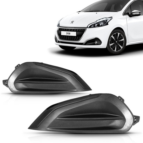 Grade Moldura Milha Peugeot 208 2017 2018 2019 2020 Sem Furo