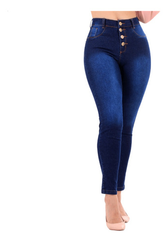 Calça Jeans Preta Feminina Super Lycra  Skinny Cintura Alta