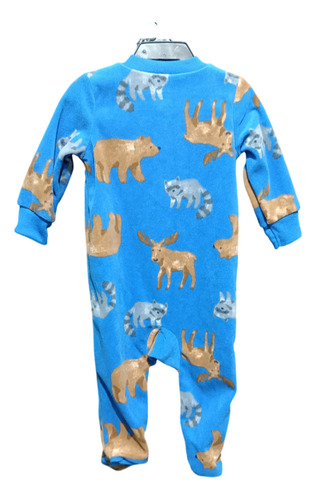 Mameluco Para Bebé De 3 A 6 Meses Amplio Tela Suave Frio Azul 3-6 M Animales