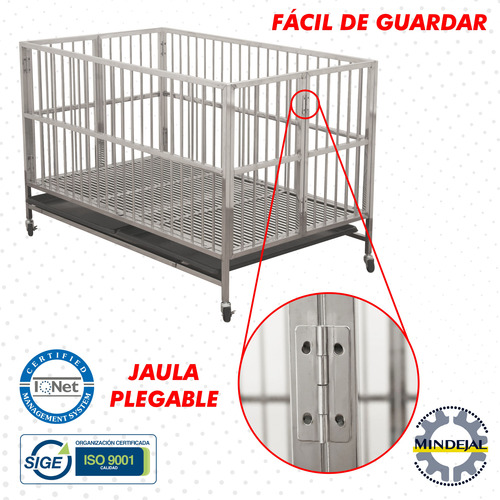 Jaula Corral Plegable De Acero Inoxidable Tym