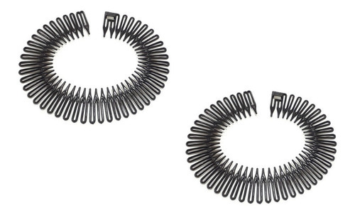 Tiara Bell Preto Acessório De Cabelo Pente Prendedor - 2 Un