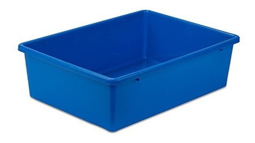 Caja De Almacenamiento De Plástico, Azul, Grande.