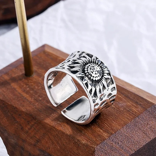 Anillo Girasol Diseño Ajustable P925