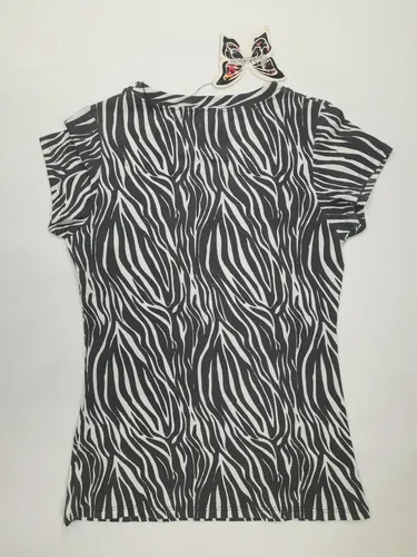 Blusa Animal Print Blanco Y Negro Mujer Talla S Nueva MercadoLibre
