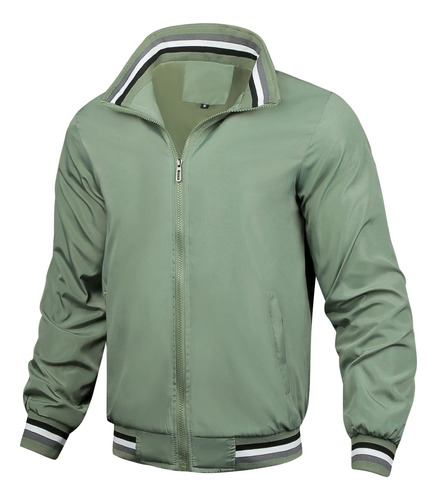 Chaqueta Bomber Para Hombre Al Aire Libre Ajuste Delgado