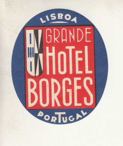 Antiguo Luggage Grande Hotel Borges Lisboa Portugal Vintage