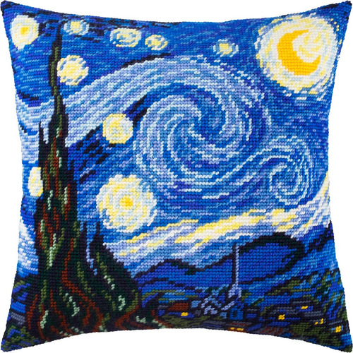 Noche Estrellada De Vincent Van Gogh. Kit De Agujas. Almohad