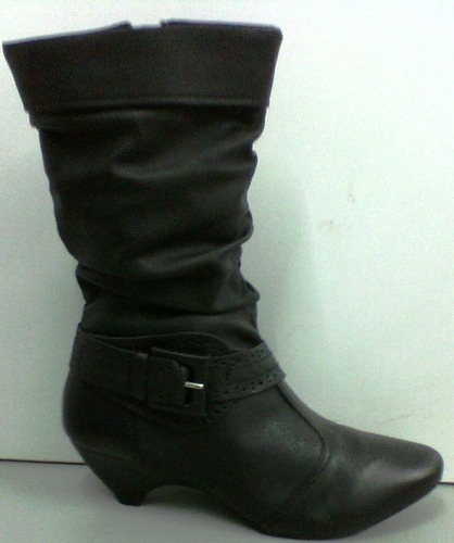 Bota Feminina Confort Salto Baixo Fivela Ramarim 1242104