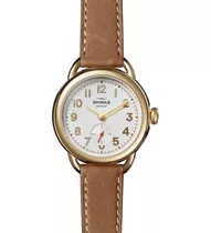 Comprar Shinola Runabout Light Silver Dial Tan Leather Watch, 36mm 