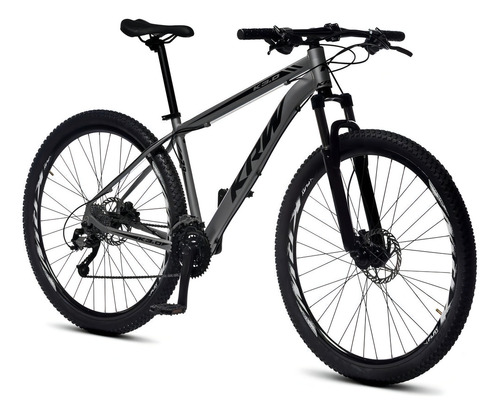Bicicleta Aro 29 Krw Alumínio 27v Freio Hidráulico R7 Cor Grafite/preto Fosco