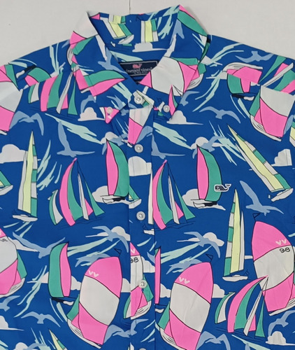 Camisa Vineyard Vines Hombre L Classic Fit Playa/casual 