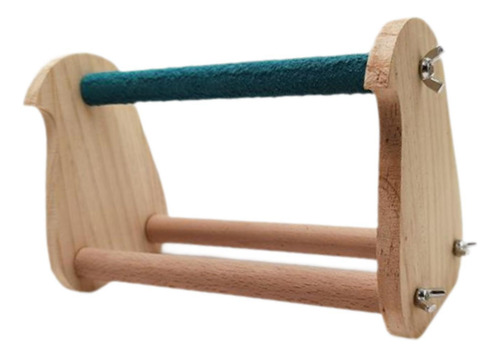 Rack De Loros De Madera Postes De Pájaros Madera Y Verde