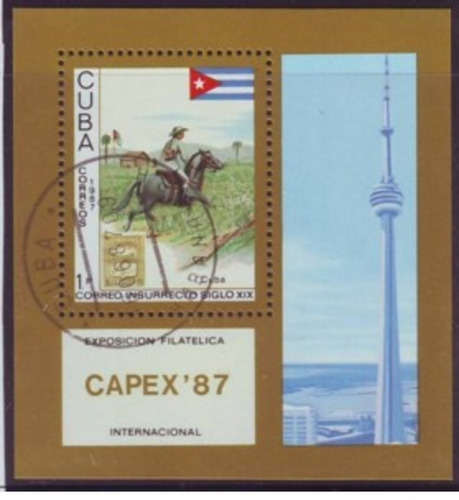 Estampillas Cuba 1987 - Expo Filatelia Capex - Toronto 
