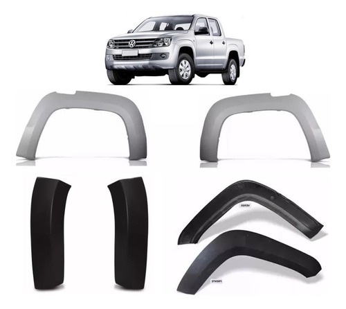 Kit Alargador Para Dianteiro Traseiro Amarok 2010 Até 2016