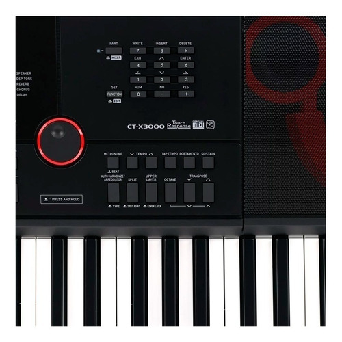 Imagen 4 de 5 de Teclado musical Casio Alta Gama CT-X3000 61 teclas negro
