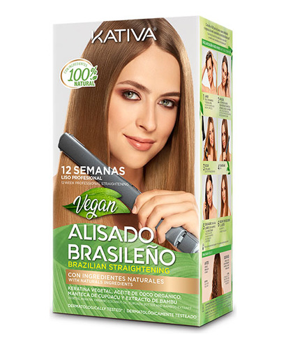 Kit Alisado Brasileño Sin Formol  Vegano Kativa
