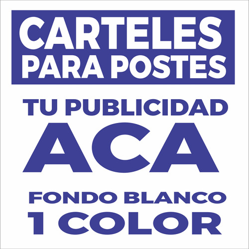 Pack De 50 Carteles Para Postes 30x30cm - 1 Color