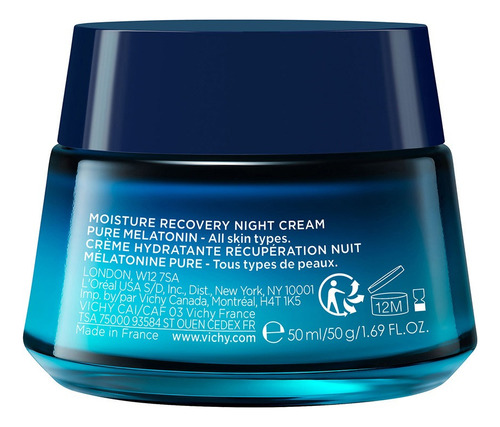 Crema Reparadora De Noche 89 Melatonina 50 Ml Vichy Minéral