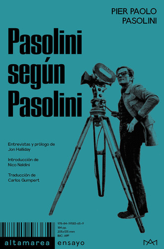 Pasolini Segun Pasolini, De Pasolini, Pier Paolo. Editorial Altamarea Edicion De Libros Sl, Tapa Blanda En Español