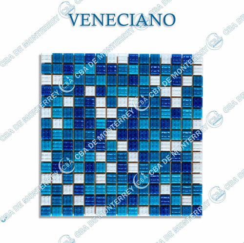 Paquete Especial De 35 M2 Mezcla De Azules Con Blanco 2x2cm 