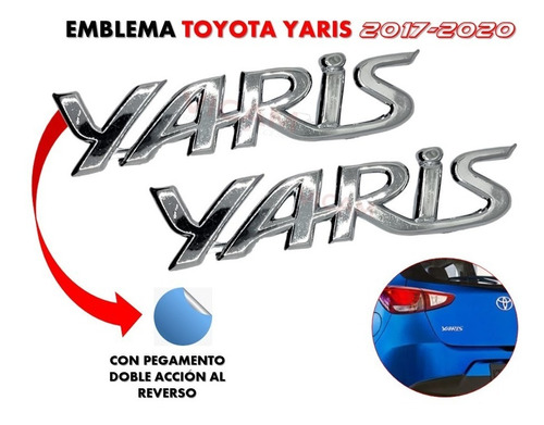 Emblema Para Cajuela Compatible Con Toyota Yaris 2017-2020