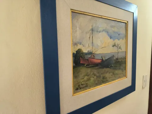 Cuadro Pintura Óleo De Nelson Barreiro - Artista Uruguayo (Usado)